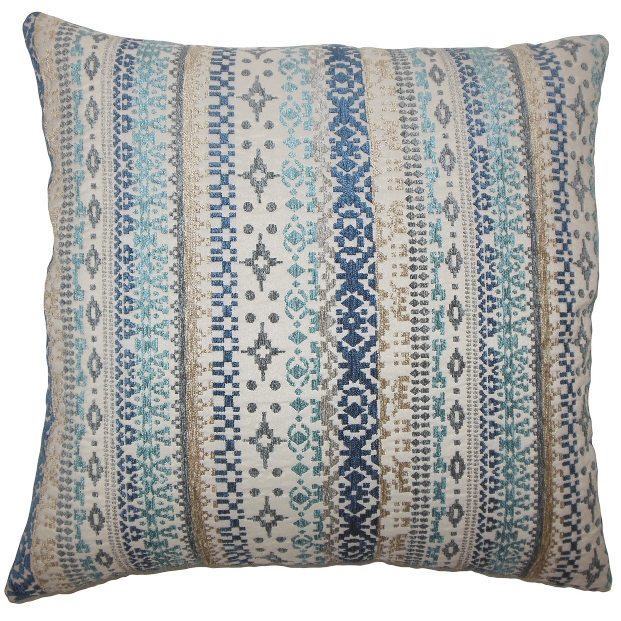 Valko Ikat 24 Inch Feather Throw Pillow River Overstock 15648469