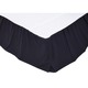 preview thumbnail 3 of 3, Primitive Bedding VHC Solid Color Bed Skirts Gathered Cotton Navy Blue - King - Traditional - Solid Color