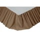 preview thumbnail 2 of 3, Primitive Bedding VHC Solid Color Bed Skirts Gathered Cotton Dark Khaki - King - Rustic - Solid Color