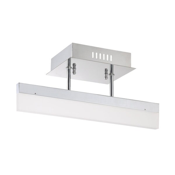 Strate Series Chrome 15-inch LED Semi-flush Light - Bed Bath & Beyond ...