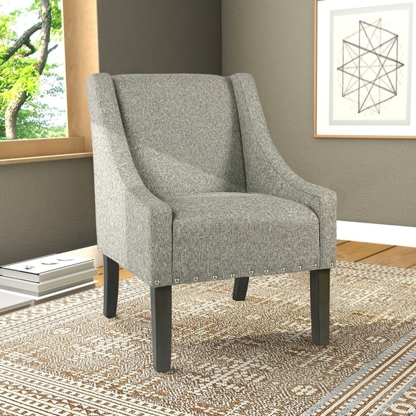 gray swoop arm chair