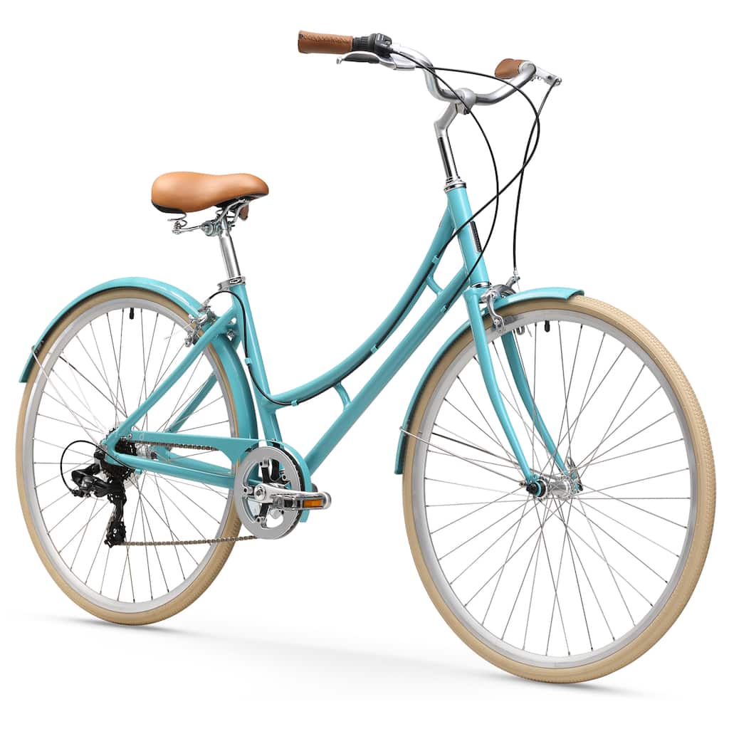 26" sixthreezero Ride in the Park 7-Speed Touring City Beach Cruiser Women's Bicycle, Blue