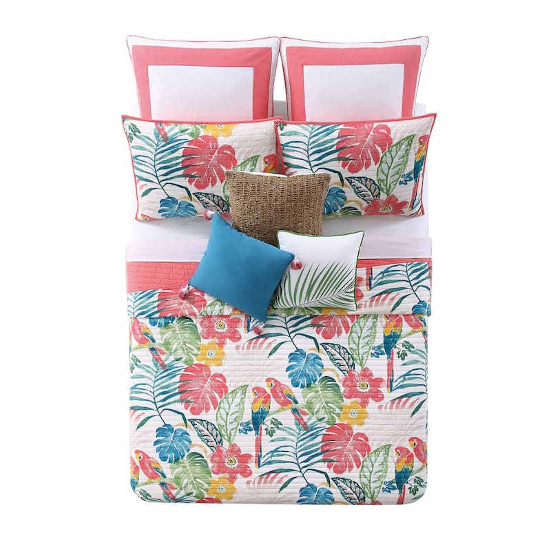 Oceanfront Resort Coco Paradise Cotton Quilt Set