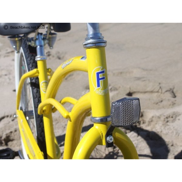 yellow women's beach cruiser