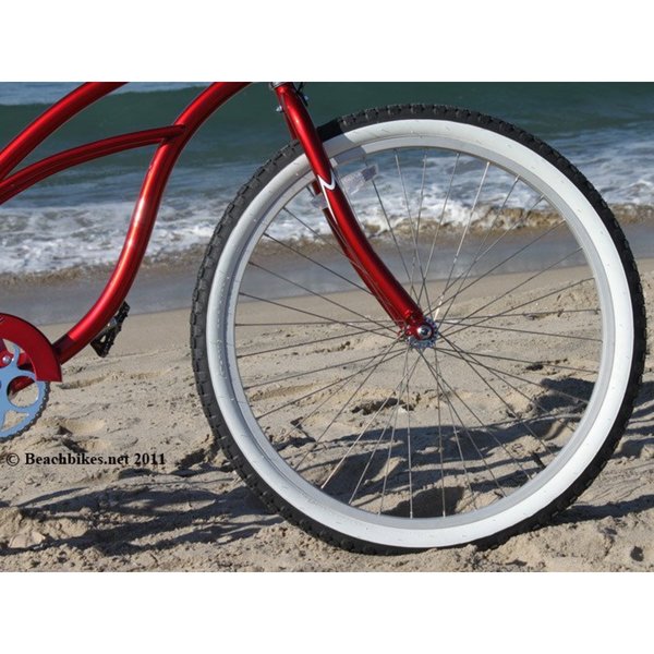 red women's cruiser bike