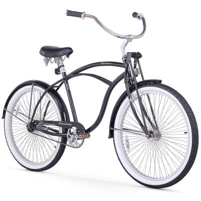 26" Firmstrong Urban Man LRD Single Speed Beach Cruiser Bicycle, Black