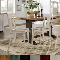 Eleanor Panel Back Wood Counter Chair (Set of 2) by iNSPIRE Q Classic