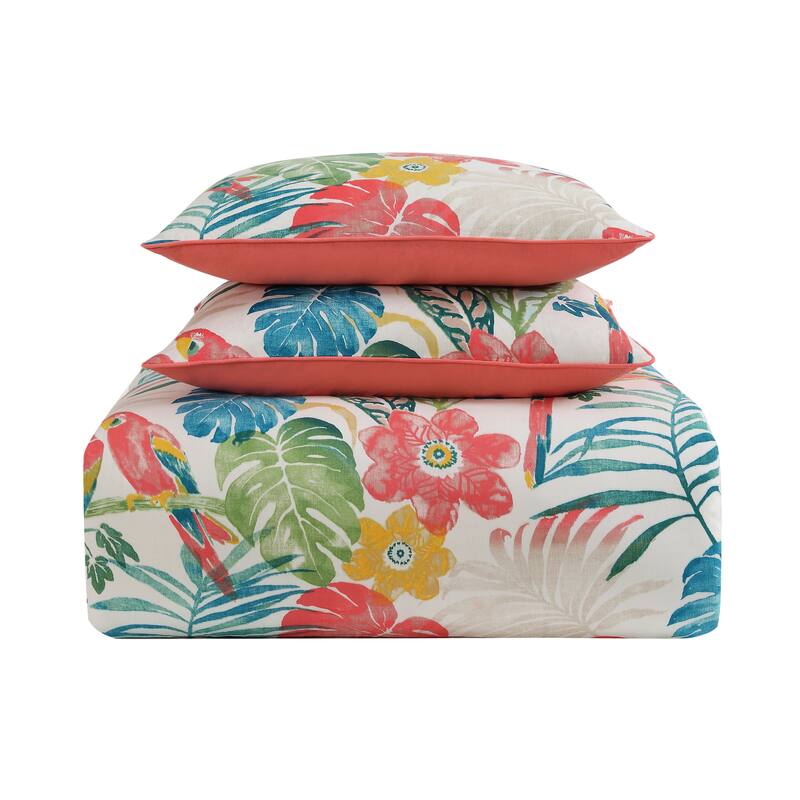 Oceanfront Resort Coco Paradise 3 Piece Cotton Duvet Set