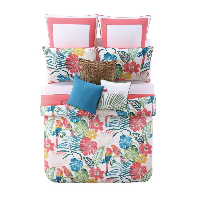 Oceanfront Resort Coco Paradise 3 Piece Cotton Duvet Set