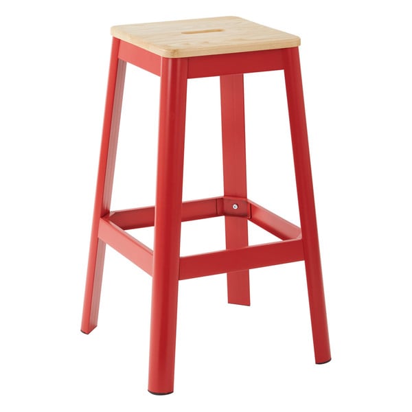 Osp Designs Hammond 30 Metal Barstool With Lightwood Seat And Frosted Frame Osp Designs Hammond 30 Metal Barstool With Lightwood Seat And Frosted Frame