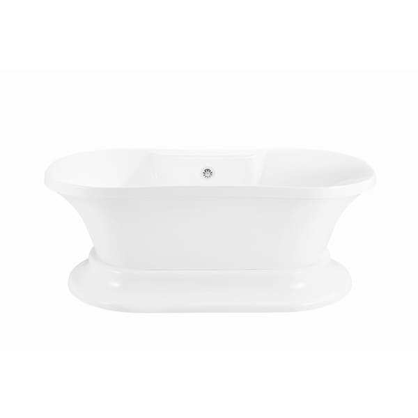 Streamline 60-inch Soaking Freestanding Tub with External Drain ... Streamline 60-inch Soaking Freestanding Tub with External Drain ...