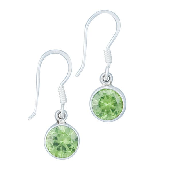 Handmade Sterling Silver Synthetic Peridot Earrings Mexico Free Handmade Sterling Silver Synthetic Peridot Earrings Mexico
