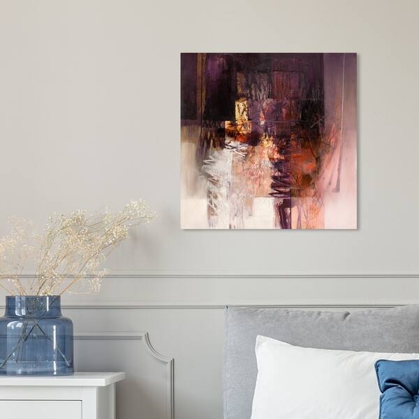 Shop Oliver Gal Sai Industrial Geo Abstract Wall Art Canvas Print Purple Gold On Sale Overstock 15685147