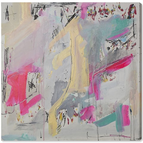 Oliver Gal 'Wynwood Spring by Tiago Magro' Abstract Wall Art Canvas Print - Pink, Yellow
