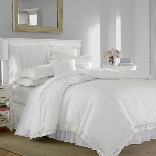 slide 2 of 7, Laura Ashley Annabella White Cotton Duvet Cover Set