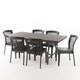 preview thumbnail 4 of 15, Charleston Outdoor 7-piece Rectangle Dining Set by Christopher Knight Home