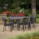 preview thumbnail 3 of 15, Charleston Outdoor 7-piece Rectangle Dining Set by Christopher Knight Home