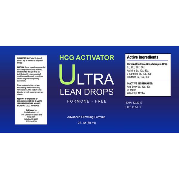 Ultra Lean Hcg Activator 2 Ounce Weight Loss Drops With Acai Berry Buy 2 Get 1 Free