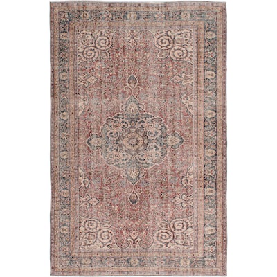 ecarpetgallery Hand Knotted Anadol Vintage Red Wool Rug