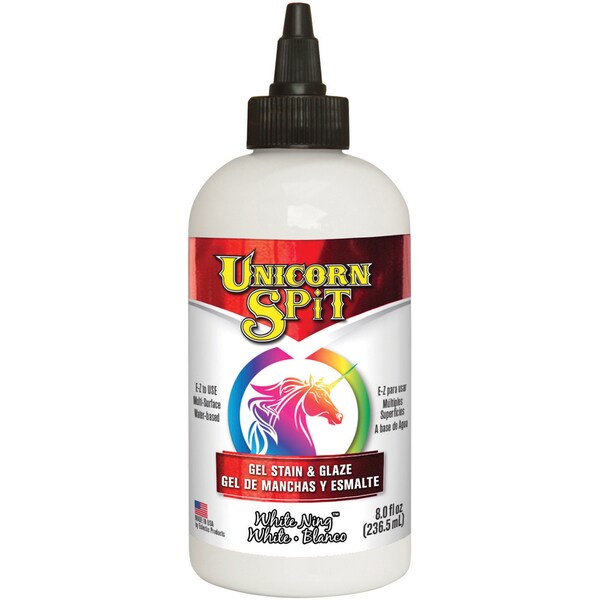 Shop Unicorn Spit Wood Stain & Glaze 8oz-White Ning - Free ... Shop Unicorn Spit Wo