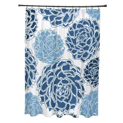 Olivia Floral Print Shower Curtain