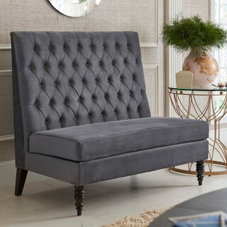 upholstered banquette settee