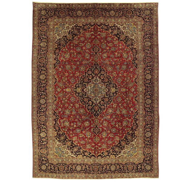 Handmade Herat Oriental Persian Kashan Wool Rug Iran 9 6 X Handmade Herat Oriental Persian Kashan Wool Rug Iran 9 X27 6