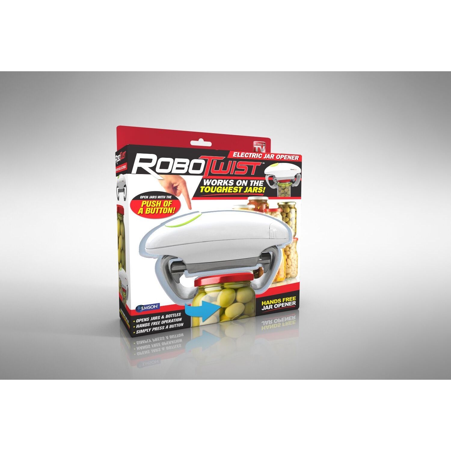 ROBO TWIST Electric Jar Opener/PushButton-As Seen On TV-Hands Free