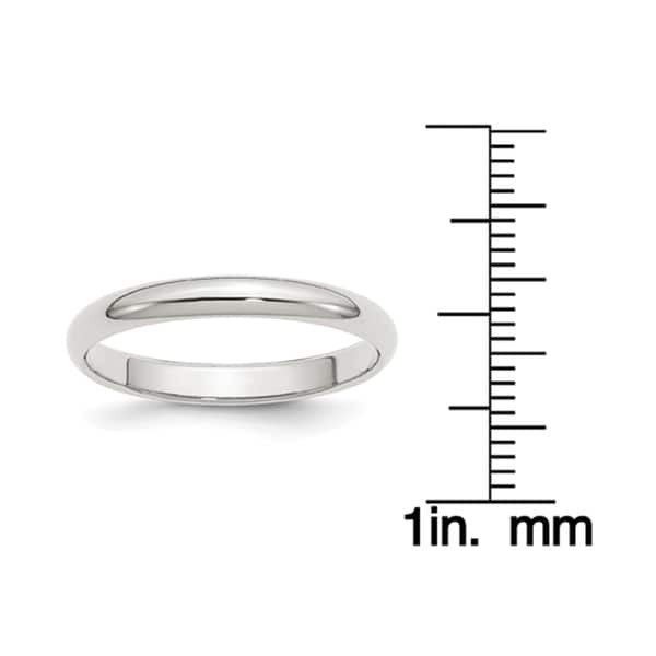 Z Plain Silver 3mm Wedding Band Curved End 925 Sterling Silver UK Sizes H 