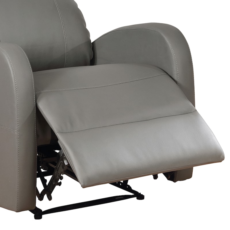 AC Pacific Modern Faux Leather Small Powered Reading Recliner