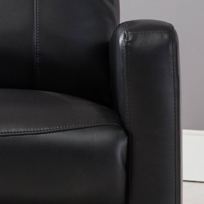 AC Pacific Modern Faux Leather Small Powered Reading Recliner