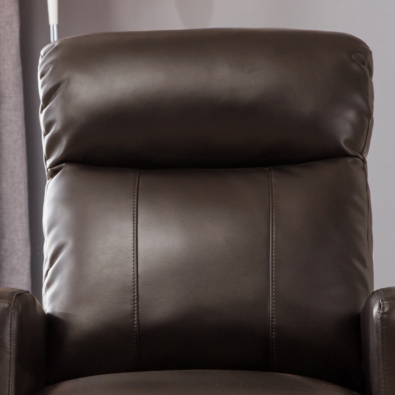AC Pacific Modern Faux Leather Small Powered Reading Recliner