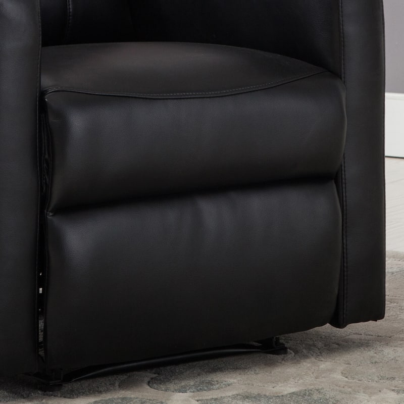 AC Pacific Modern Faux Leather Small Powered Reading Recliner