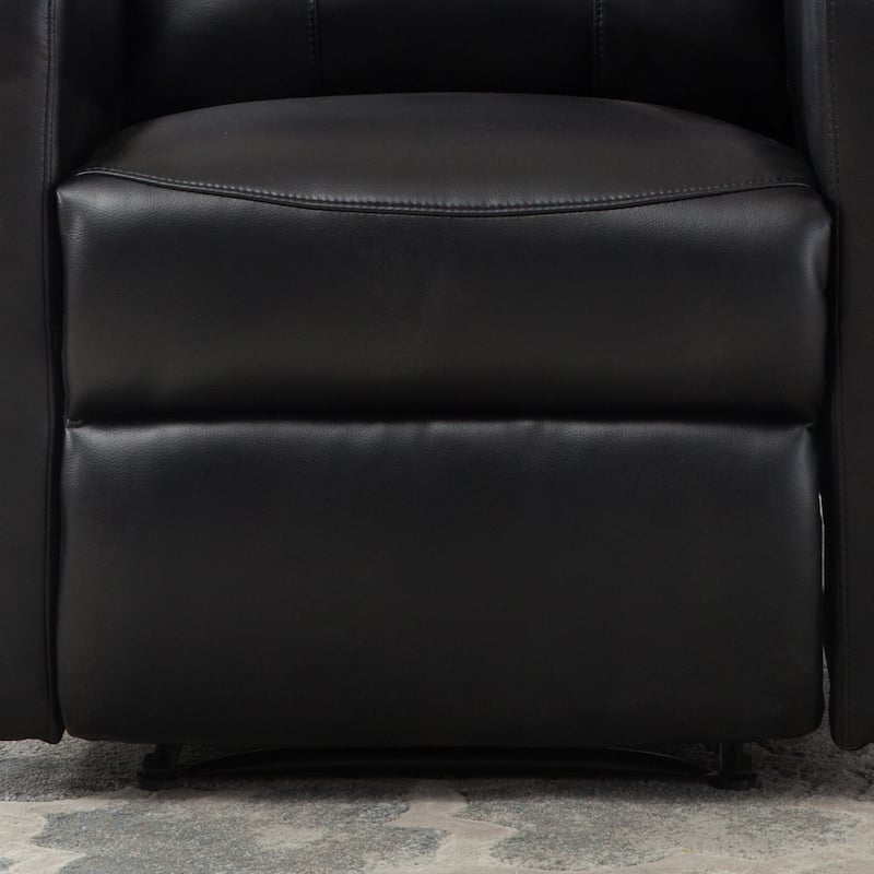 AC Pacific Modern Faux Leather Small Powered Reading Recliner