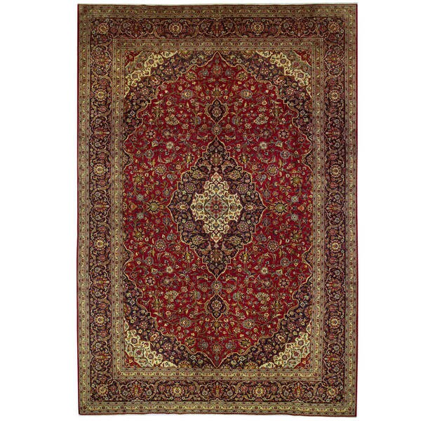 Handmade Herat Oriental Persian Kashan Wool Rug Iran 9 X 14