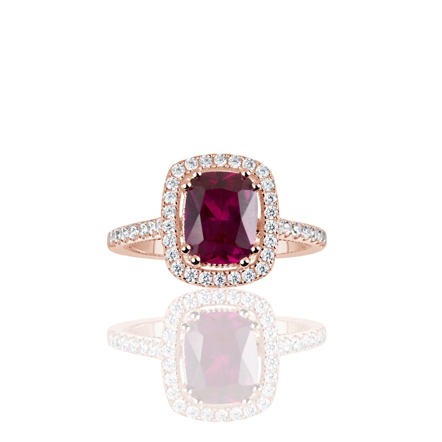 Shop Suzy L Rose Sterling Silver Elongated Cushion Cut Created