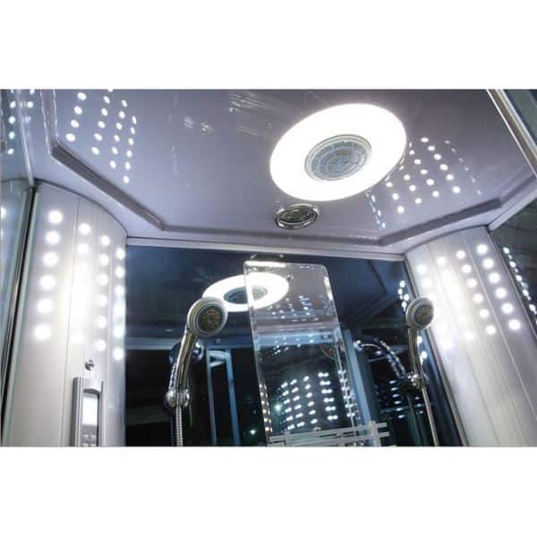 Luxury 2-person Walk-in Chrome Steam Shower