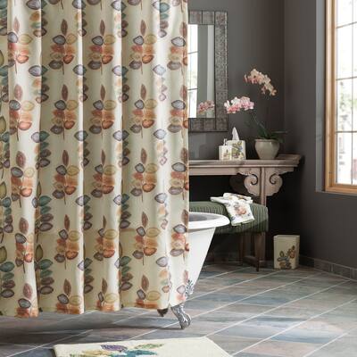 Croscill Mosaic Leaves Shower Curtain