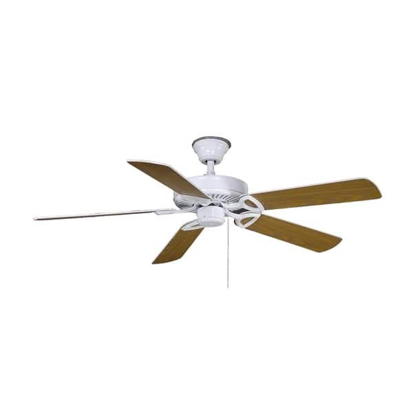 Shop America 5 Blade 52 Inch Gloss White Paddle Fan With