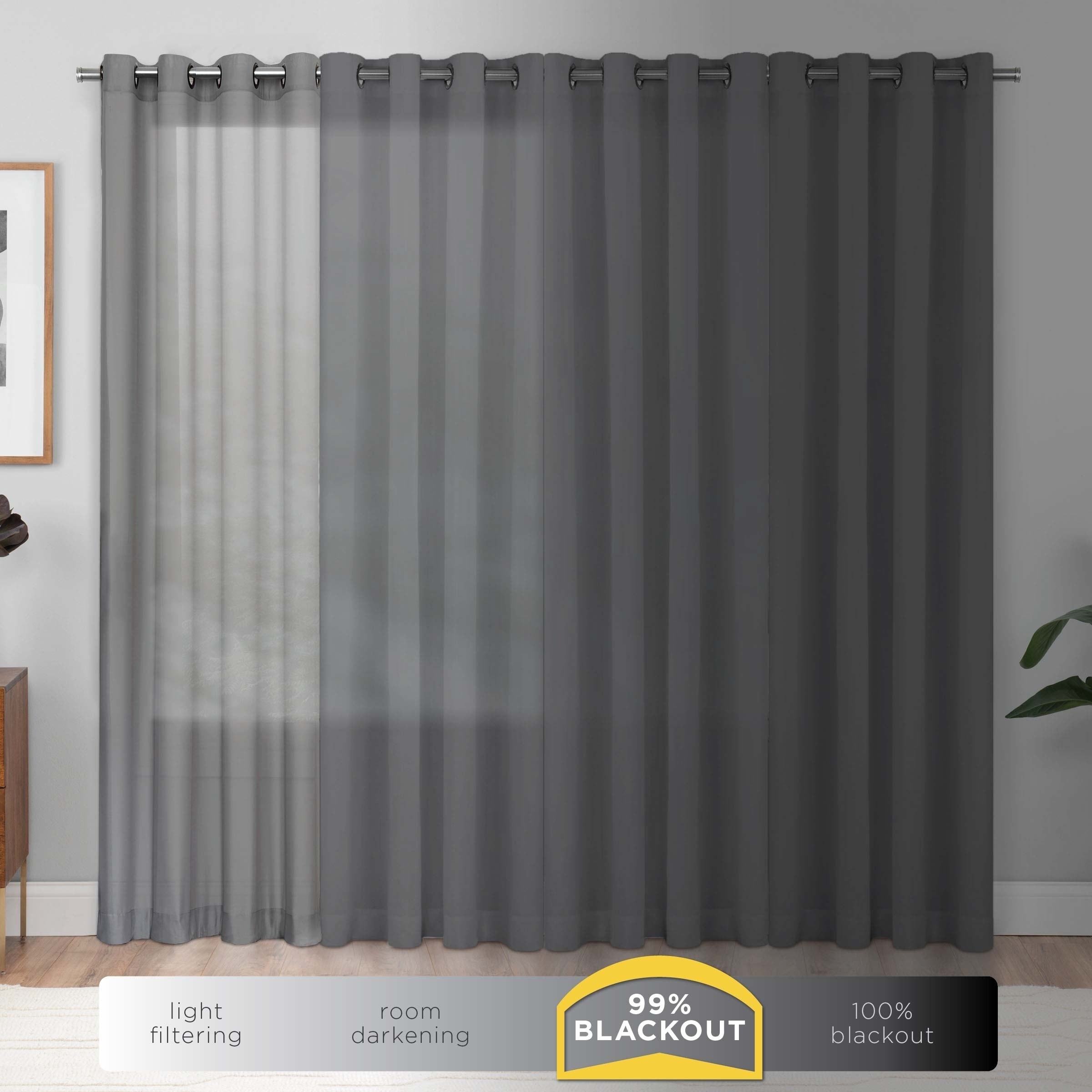 Eclipse Thermal Blackout Patio Door Curtain Panel Curtains Drapes