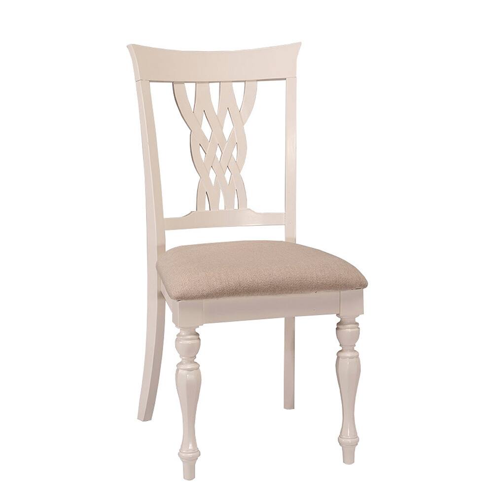 Hillsdale Furniture Embassy White Dining Chairs (Set of 2) - 23"W x 19.25"D x 40"H