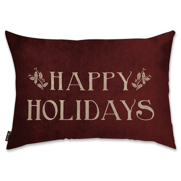Oliver Gal 'Happy Holidays' Decorative Throw Pillow