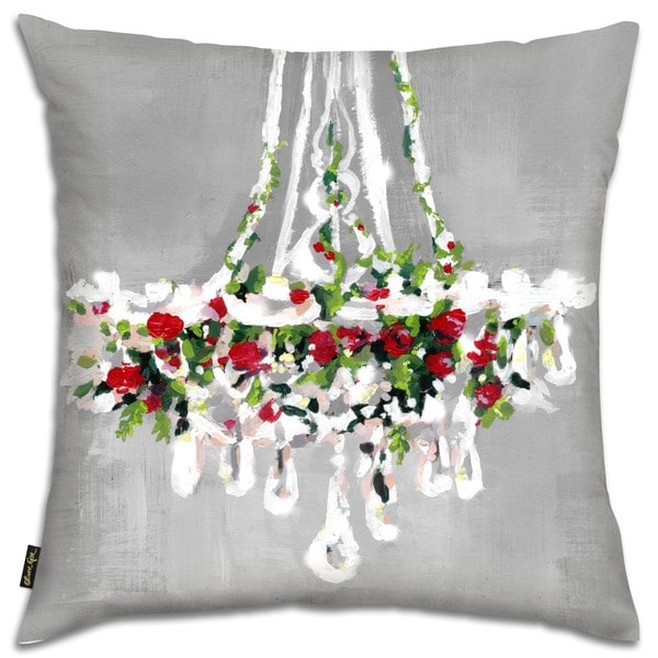 Oliver Gal 'Christmas Chandellier' Decorative Throw Pillow