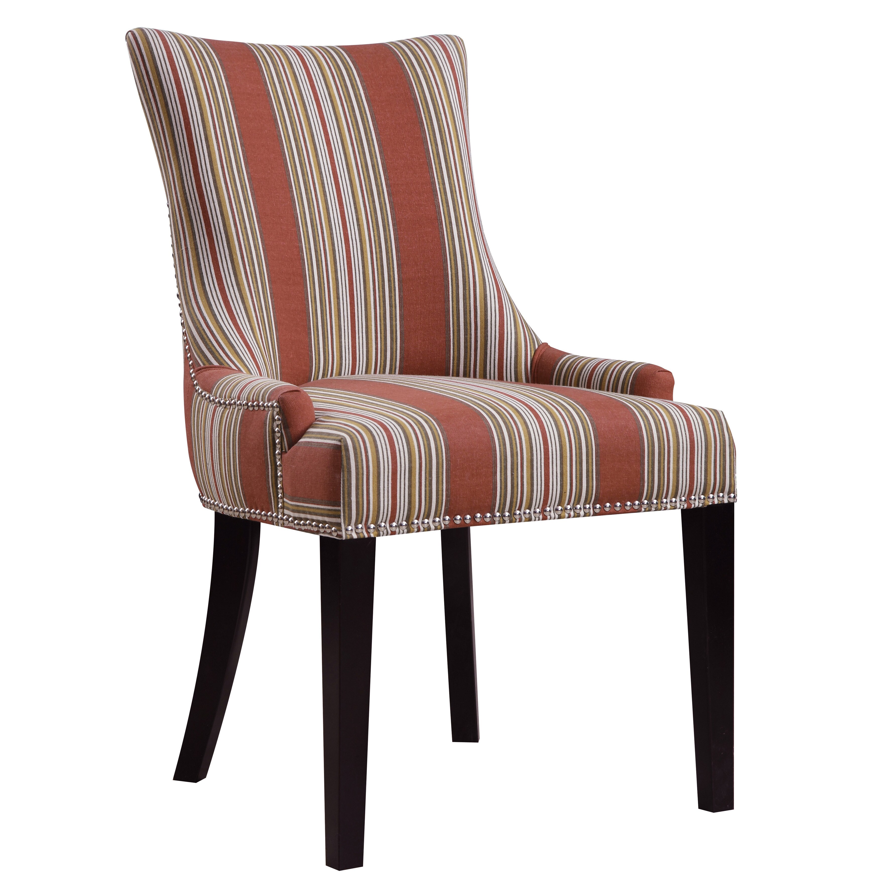 red striped dining chairs