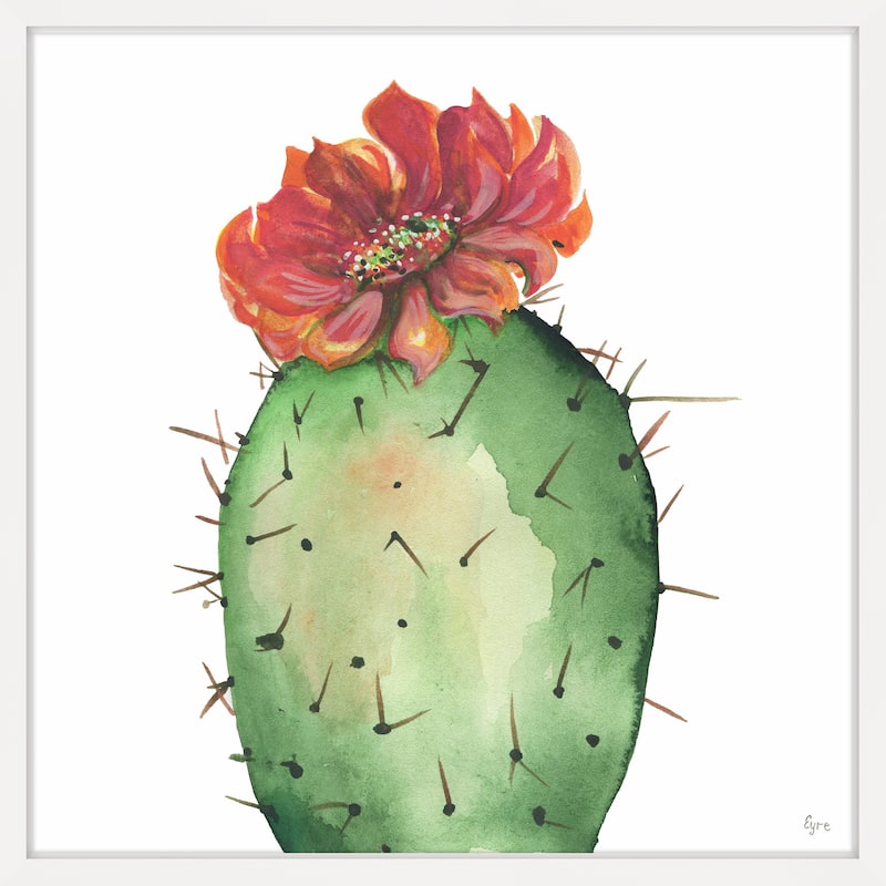 Cactus Rouge' Framed Painting Print