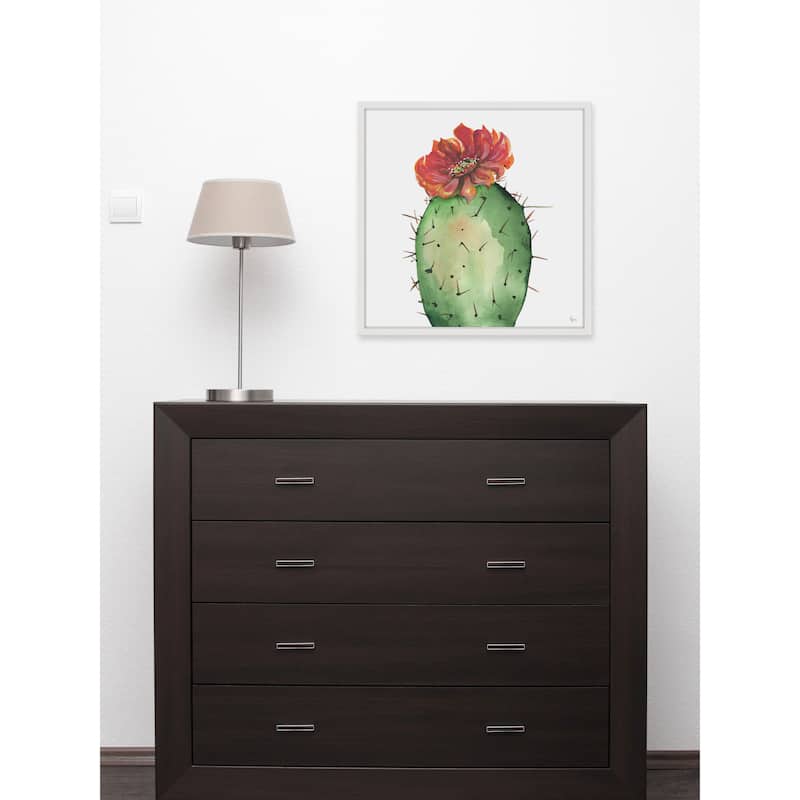 Cactus Rouge' Framed Painting Print