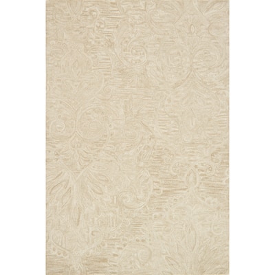 Alexander Home Opal Sand Hand-hooked 100% Wool Rug