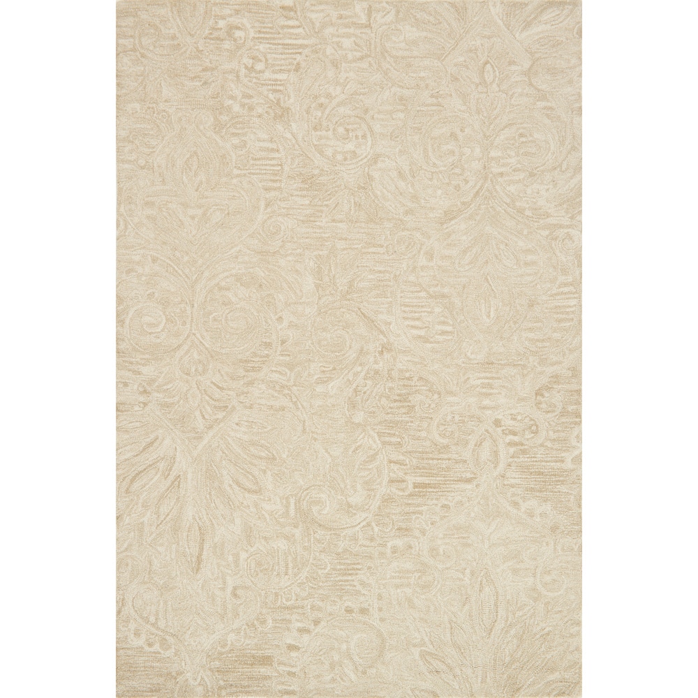 Alexander Home Opal Sand Hand-hooked 100% Wool Rug