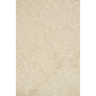 Alexander Home Opal Sand Hand-hooked 100% Wool Rug