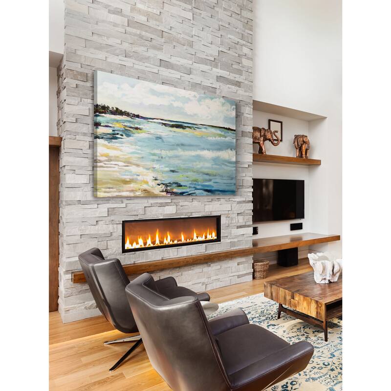 Beach Surf III' Painting Print on Wrapped Canvas - Multi-Color